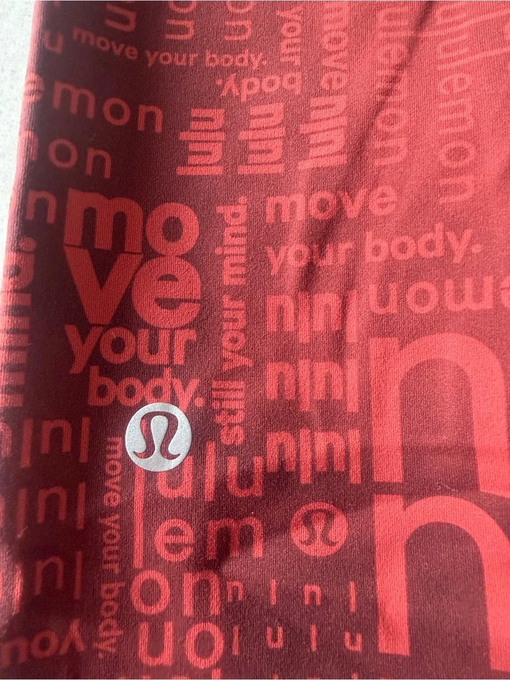 LULULEMON High-Rise Printed logo Leggings - Red rust! NWOT! Size 0